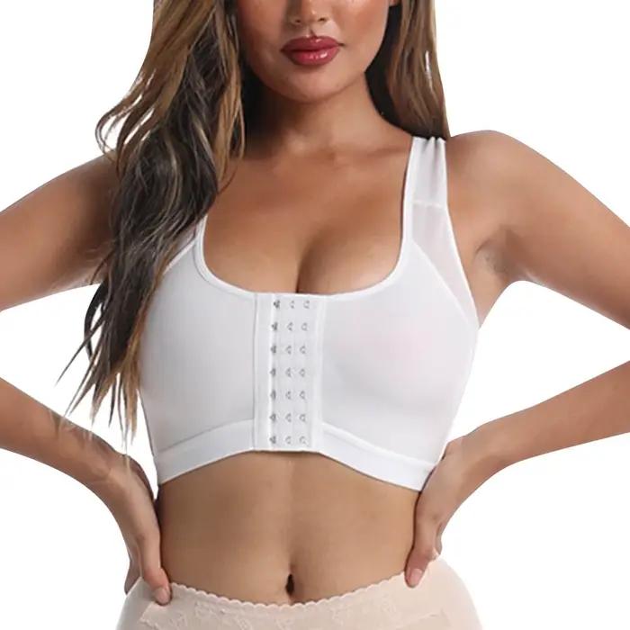 Soutien-gorge à fermeture frontale réglable pour femmes, débardeur à Compression fine, gaine amincissante, anneau Non en acier, sous-vêtements de sport respirants, gilet