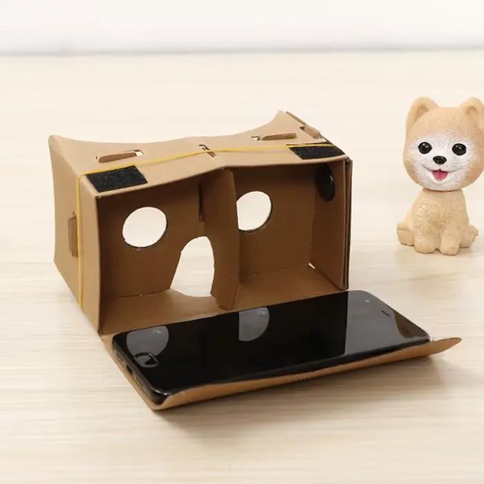 Google Cardboard 3D VR Lunettes de Réalité Virtuelle pour Android ou Téléphone, Nouveau Modèle VR DIY Transformez votre Appareil en Grand Écran, 1Pc