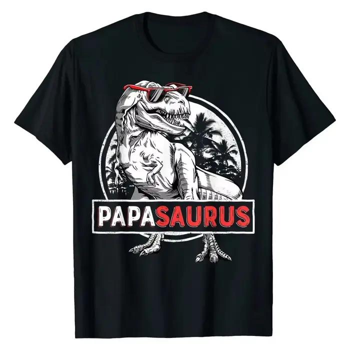 PAPASAURUS t-shirt PAPASAURUS T rex Papa Saurus dinosaure hommes papa papa classique coton haut pour garçon fou Faddish t-shirts Streetwear