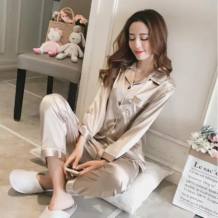 Ensembles de Pyjamas pour femmes 2025 Sexy soie