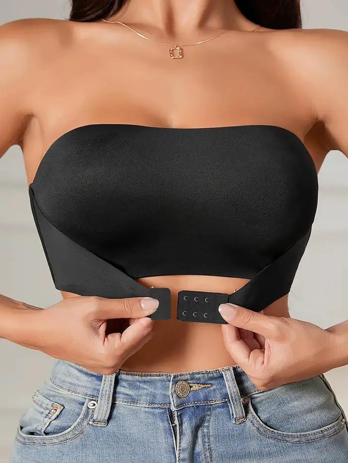 Soutien-gorge sans bretelles pour femme en soie glacée