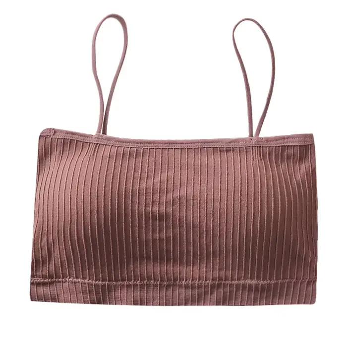 Femmes sous-vêtements en coton bustier tubulaire soutien-gorge dames fil