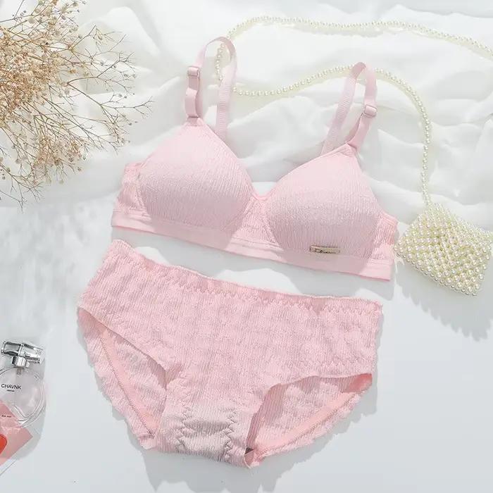 Femmes ensemble de soutien-gorge Sport Lingerie sans fil Bralette haut Sexy taille basse culotte femme sans couture
