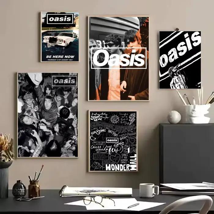Autocollants d'affiche de bande o-oasis, peinture murale, décor auto-adhésif pour chambre à coucher, salon, maison, sparadrap muraux HD, cadeau