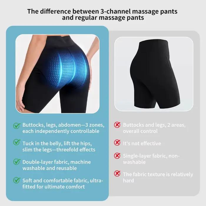 Pantalon de fitness EMS, short de musculation, pantalon de mise en forme du corps, pantalon de levage des fessiers avec masseur à micro-courant pour renforcer le tronc et la région pelvienne