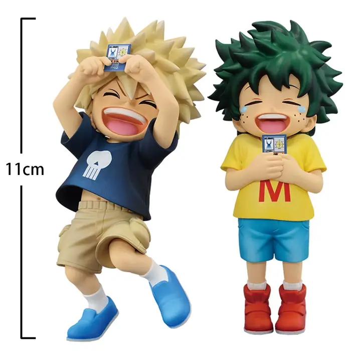 Figurine Anime MHA Bakugo Boku Midoriya Izuku, Figurine d'Action Mignonne Version Q, Modèle de Collection Héro Anime Katsuki Bakugo, Cadeaux