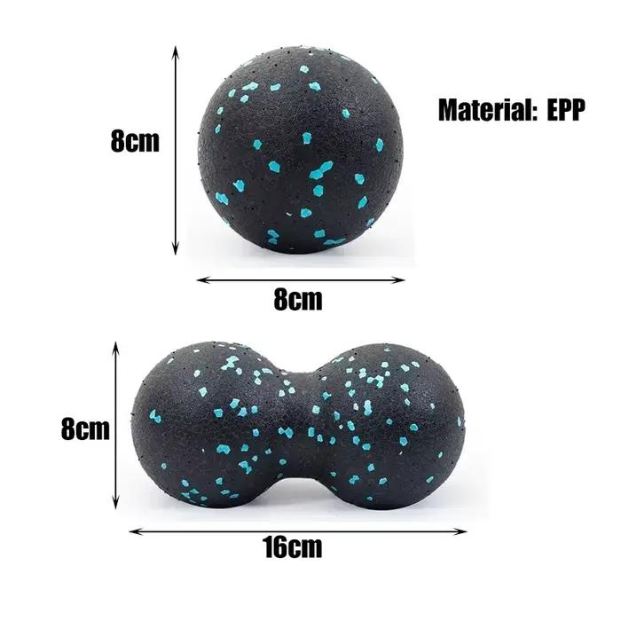 Ballon de massage corporel en EPP de 8 cm, balle de relaxation musculaire haute densité, balle de fitness et de yoga pour soulager la douleur