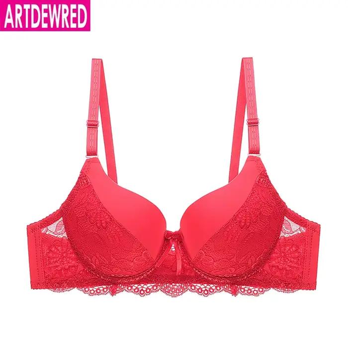 Soutien-gorge sexy en dentelle artdewred push up fleuri avec armatures et bretelles convertibles pour femmes grandes tailles