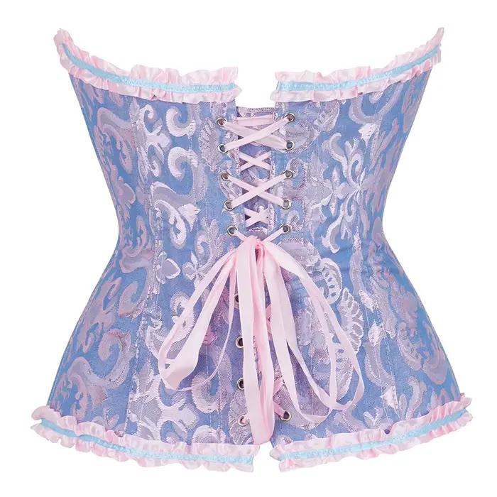 Corsets Top Bustiers Body Shaper pour femmes Overbust Corset Sexy Jacquard Lingerie Vintage Costume victorien grande taille Corselet