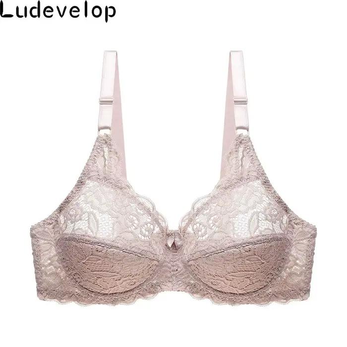 Soutien-gorge grande taille pour femmes, soutien-gorge Push up à armatures, sous-vêtements Sexy pour femmes, Lingerie brodée, brassière BH Top B C