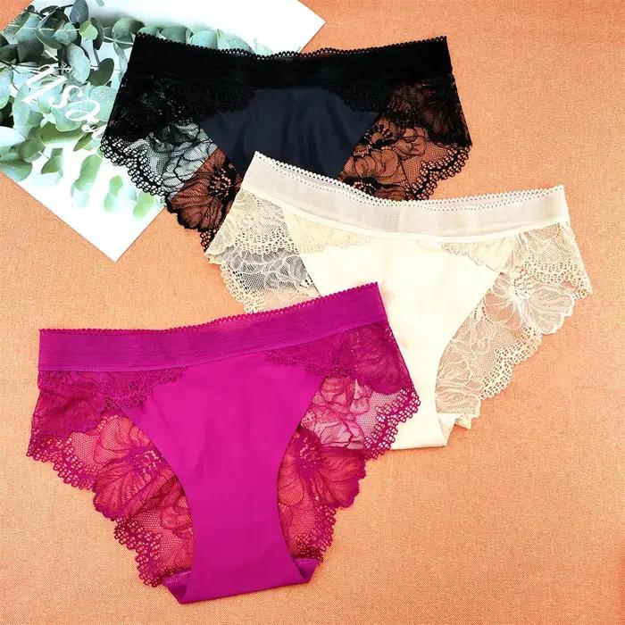 Culotte en dentelle sans couture pour femmes