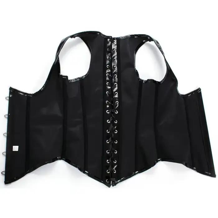 Haut Corset sous le buste en cuir avec bretelles pour femmes