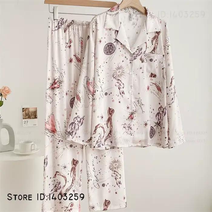 Ensemble pyjama élégant en Satin de soie pour femmes