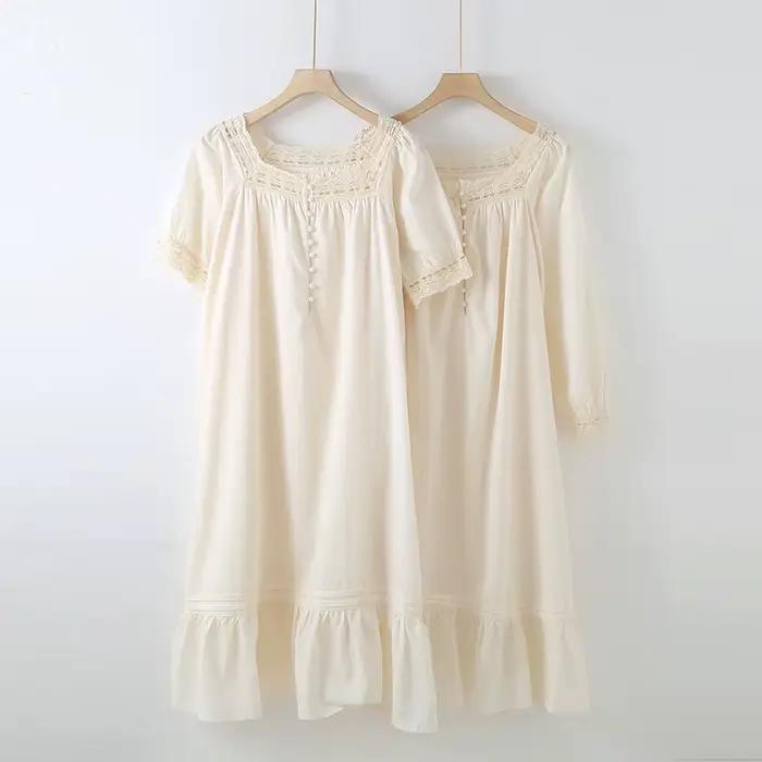 Chemise de nuit à manches courtes et longues pour femmes