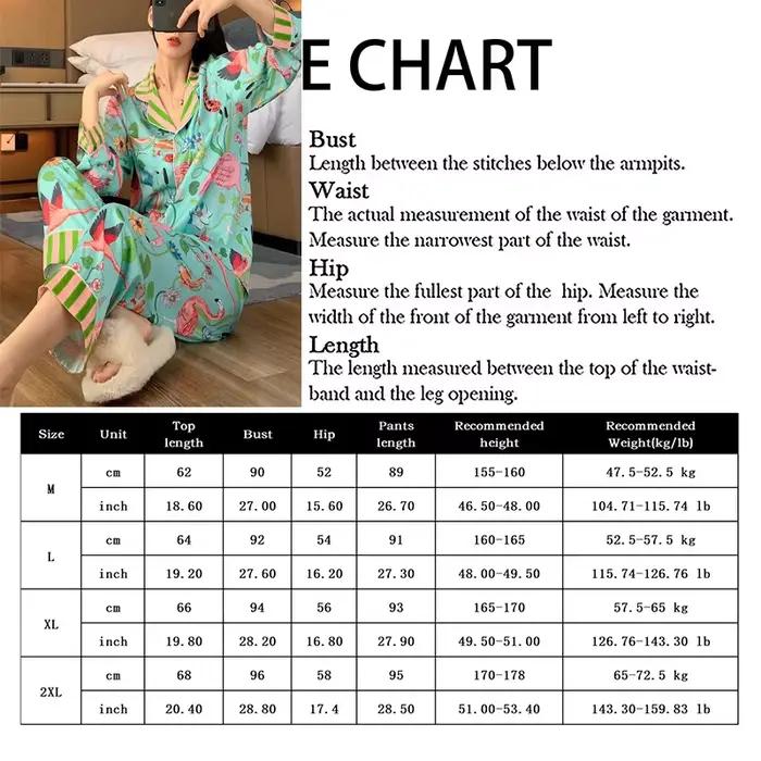 Pyjamas pour femmes au printemps et en été à manches longues