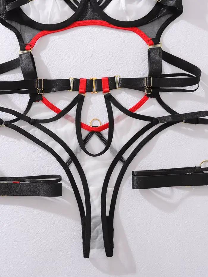 Belamimi Ensemble de lingerie sexy pour femme