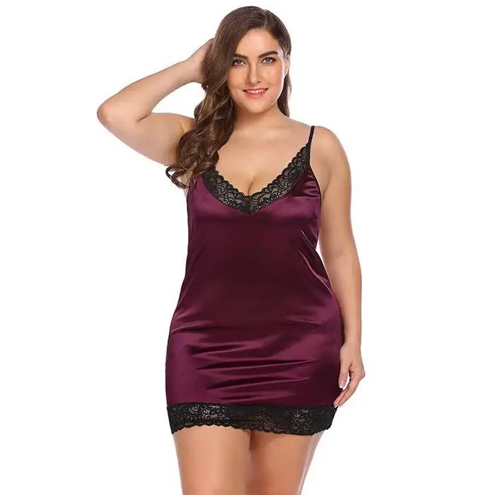 2020 mode vêtements d'été pour les femmes Sexy pure sans manches Lingerie chemises de nuit Homewear élégant dentelle