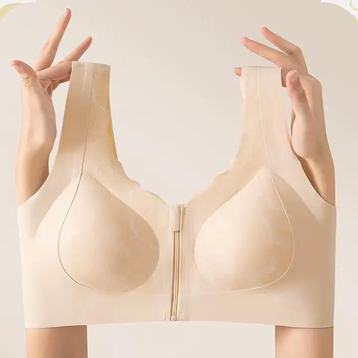 Soutien-gorge réglable post-mastectomie avec fermeture éclair sur le devant