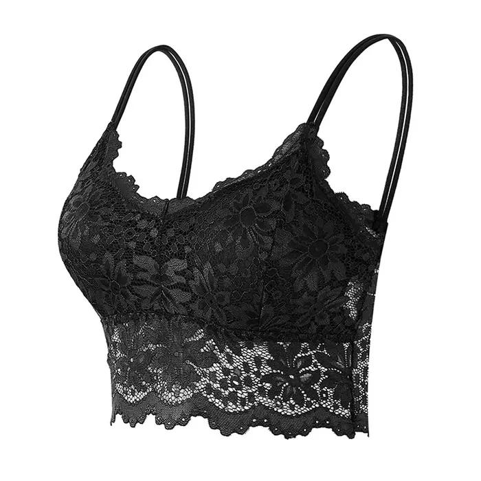 Soutien-gorge sexy en dentelle florale sans bretelles pour femmes