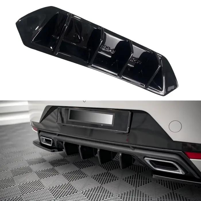 Diffuseur de pare-chocs arrière de voiture, Design Maxton noir brillant, pour Seat Ibiza FR/Standard Mk5 2017 – 2024, kits de carrosserie de cantonnière arrière de réglage