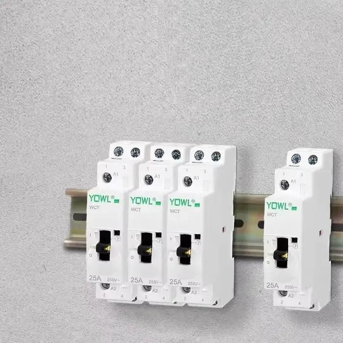 Contacteur AC CDCH8S Triphasé 16A 20A 25A 32A 40A 63A 2P 4P Manuel 220V 110V 24V avec Bouton de Commande à Levier NCH8 CJX2