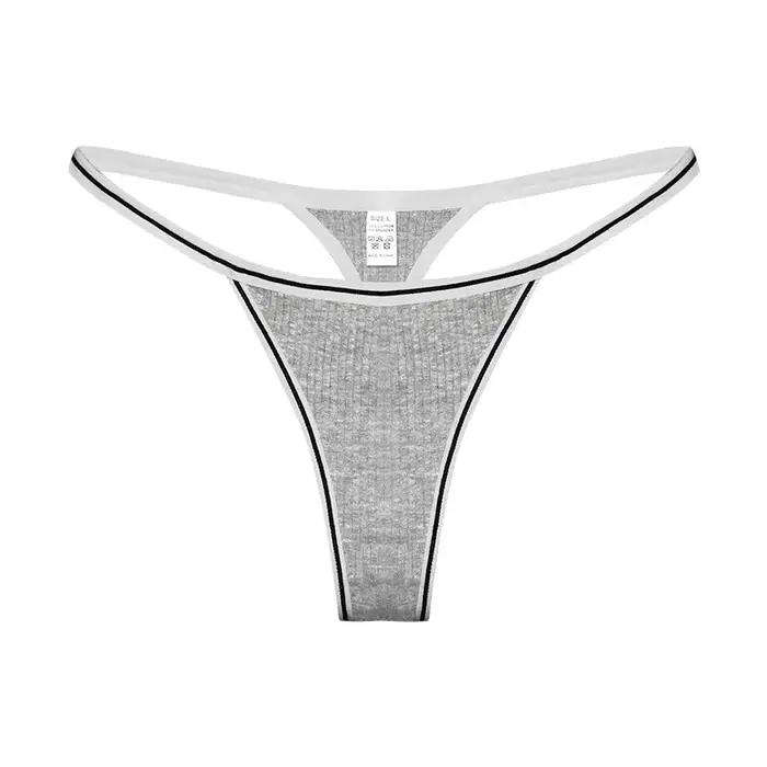 Culotte string une pièce sexy taille basse sans coutures en coton antibactérien pour femme