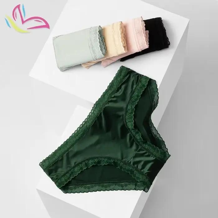 Mode culottes pour femmes Sexy rose sous-vêtements féminins doux glace soie femme