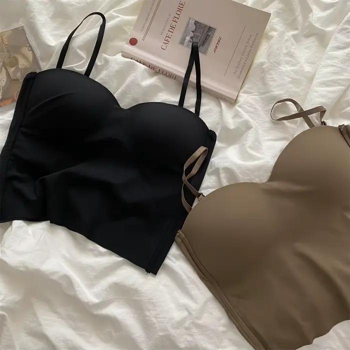 1pc populaire Cool solide tricoté Yoga débardeur de gymnastique soutien-gorge sans couture respectueux de la peau U-back gilet avec coussin de poitrine fixe jarretelle pour les femmes