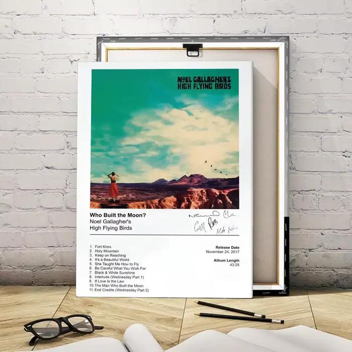 Couverture d'album O-Oasis, peinture de groupe, calligraphie, impression sur toile HD, affiche, art mural | Cadre optionnel | Décoration moderne pour couloir