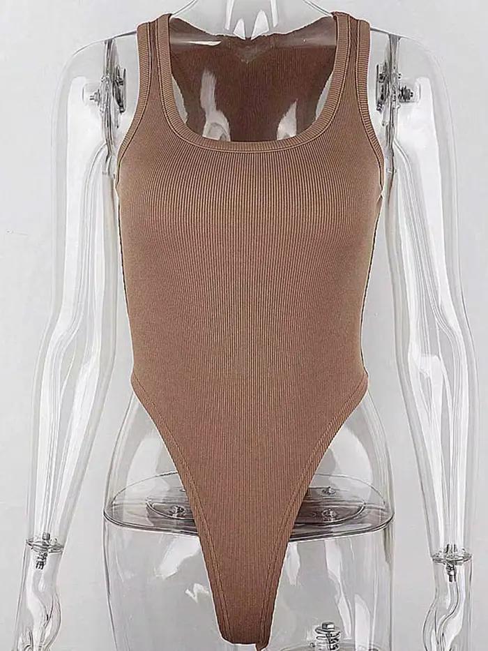 Body en tricot sans manches pour femmes
