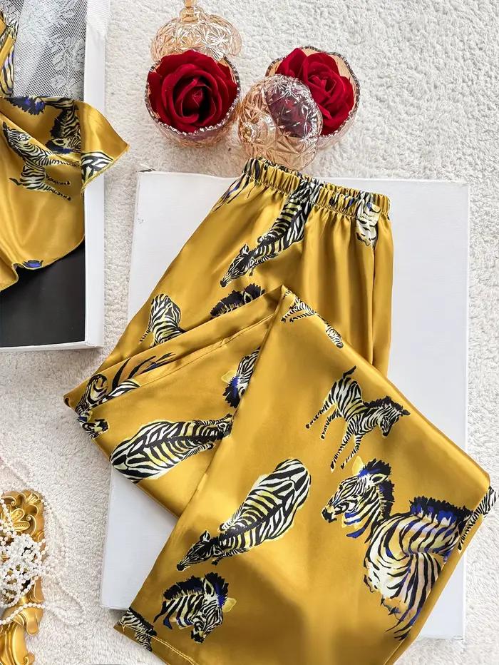 Nouvel ensemble de pyjama pour femme 2026 – Imprimé zèbre