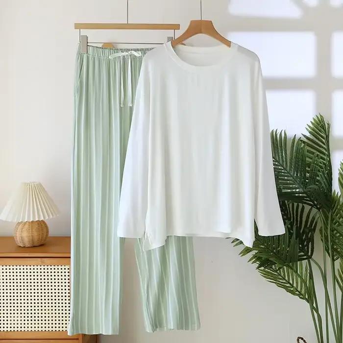Nouveau Pyjamas à manches longues Pyjama ensemble offres spéciales printemps vêtements de nuit pour femmes