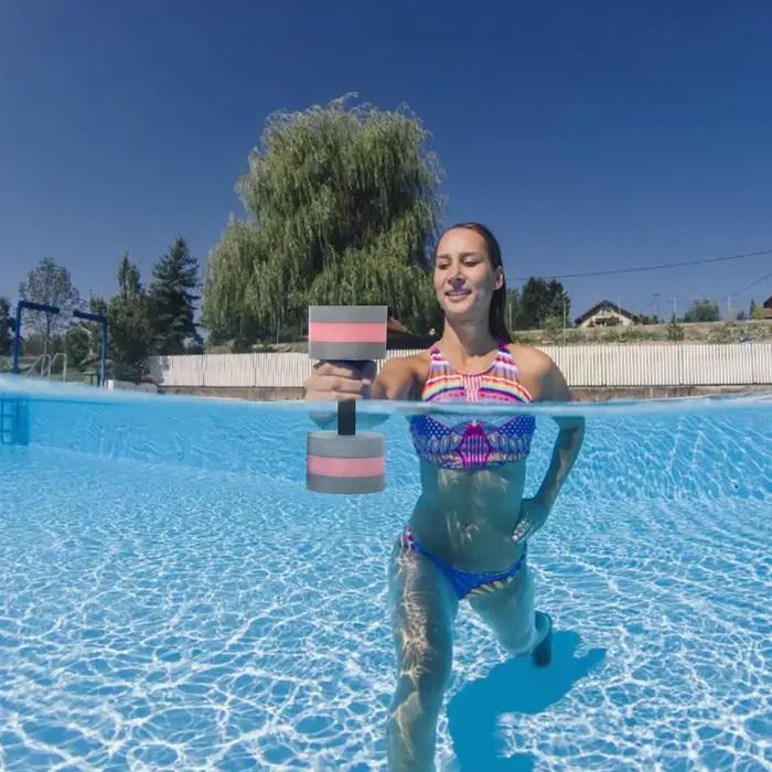 Haltères aquatiques flottants en mousse EVA, poids de natation multifonctionnels, équipement d'exercice aquatique, équipement de fitness confortable