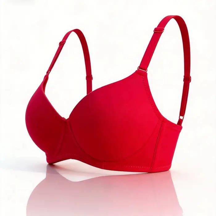 Soutien-gorge sexy rouge 3/4 coupe pour femme