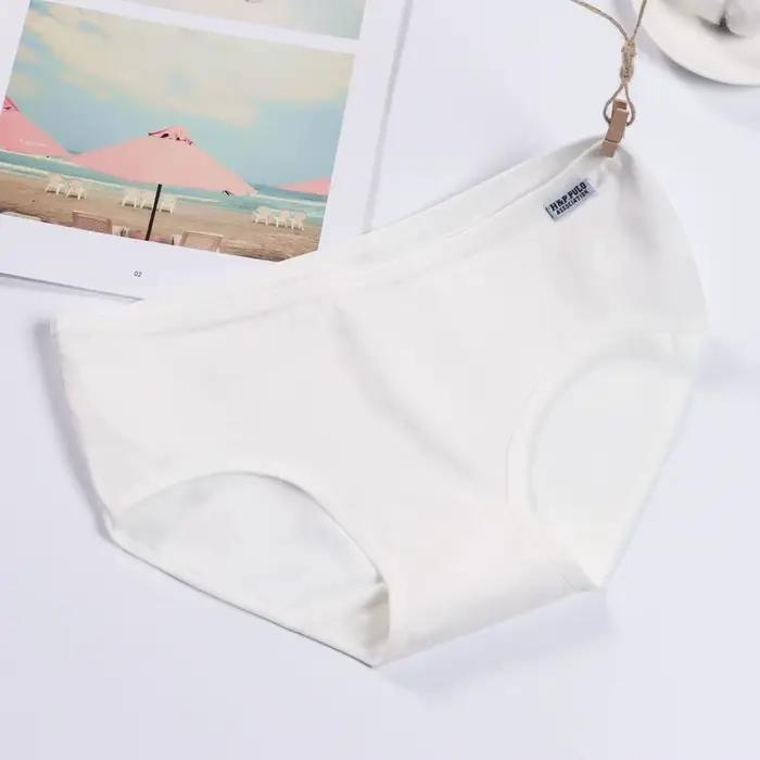 6 pièces respirant couleur bonbon Simple culottes