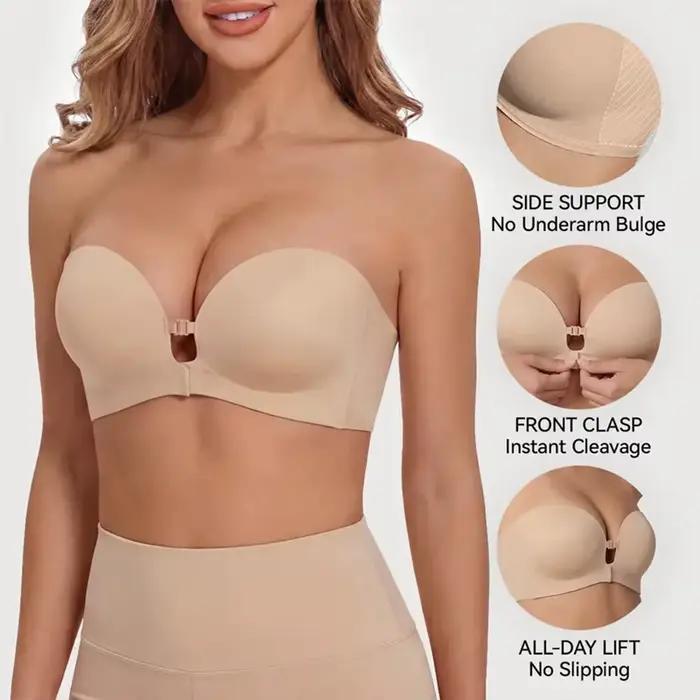 Soutien-gorge sans bretelles à fermeture frontale