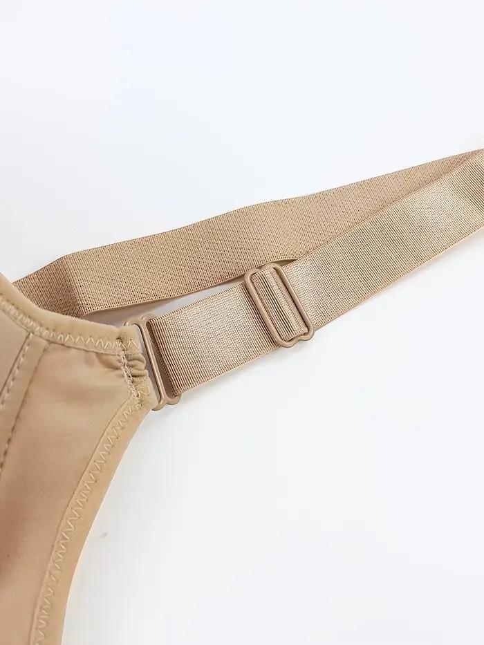 Tailles européennes avec bordures en acier, soutien-gorge anti-affaissement froncé, dos sportif et élégant, dos en V profond et soutien-gorge sexy