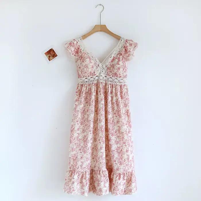 Robe de nuit en fibre de coton pur pour femmes