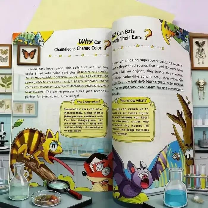 Livre scientifique pour enfants 100 000 pourquoi - Encyclopédie éducative amusante, pour stimuler le cerveau et développer la pensée scientifique