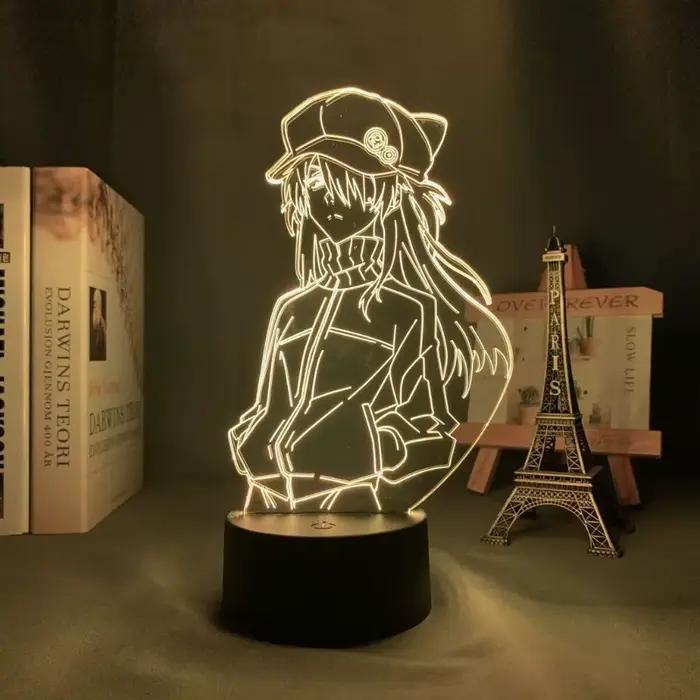 Veilleuse néon cancers japonaise, Genesis, Evangelion Rei Ayanami Asuka, dessin animé mignon, chambre à coucher, lumière ambiante, ornement de bureau