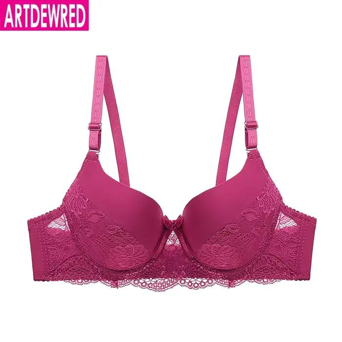 Soutien-gorge sexy en dentelle artdewred push up fleuri avec armatures et bretelles convertibles pour femmes grandes tailles
