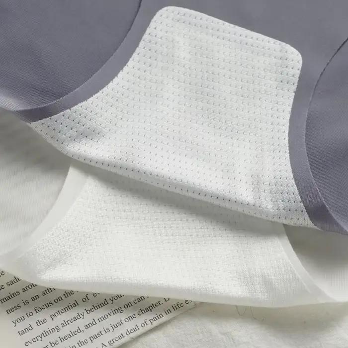 Lingerie Invisible sans couture pour femmes, sous-vêtements de couleur unie, en soie glacée, taille basse, slips respirants pour dames