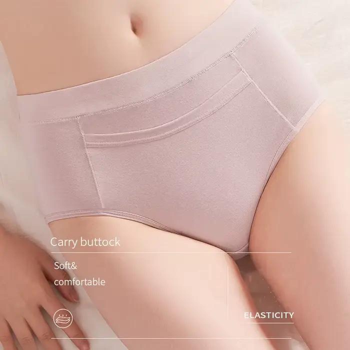 4 pièces culottes menstruelles pour femmes pantalons physiologiques sous-vêtements anti-fuite dames période culotte taille haute slips en coton Lingerie