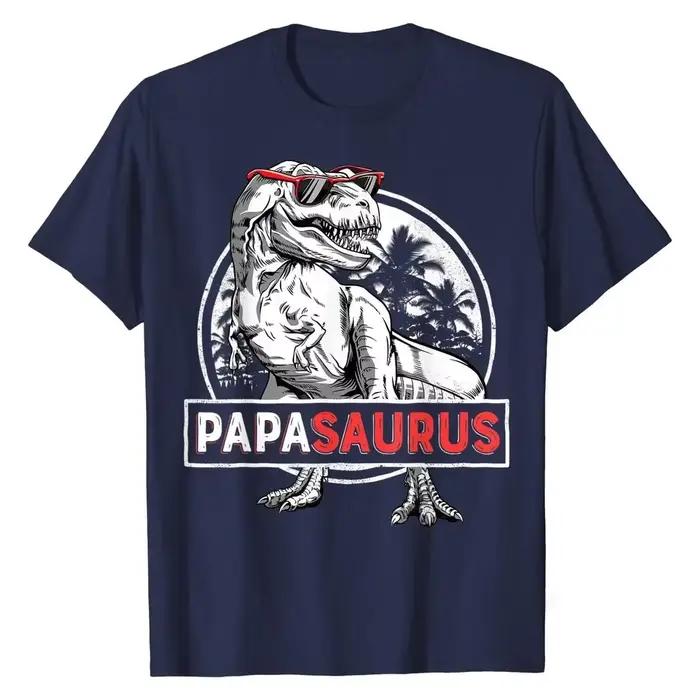 PAPASAURUS t-shirt PAPASAURUS T rex Papa Saurus dinosaure hommes papa papa classique coton haut pour garçon fou Faddish t-shirts Streetwear
