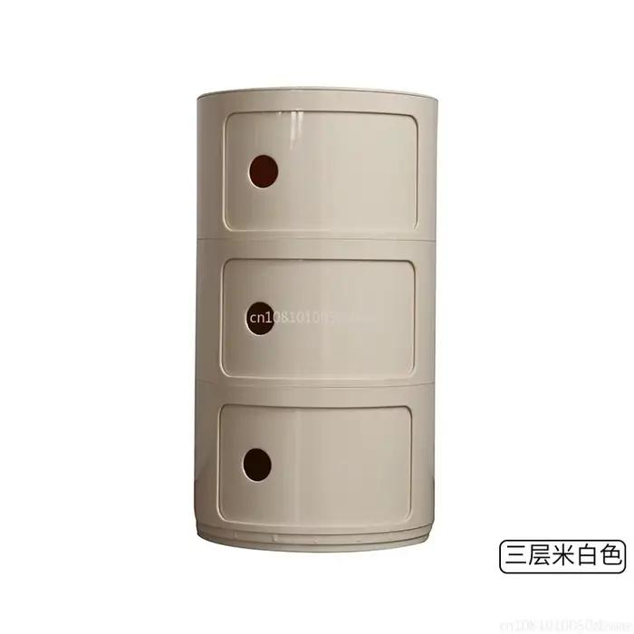 Tables de chevet modulaires, table de chevet ronde, grande capacité de rangement, petite armoire de chevet, armoire latérale étroite simple pour chambre à coucher