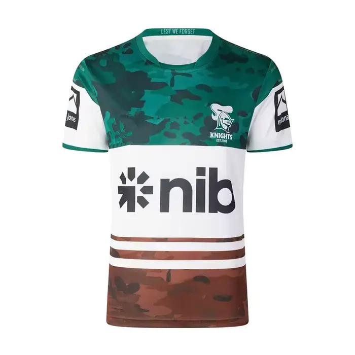Maillot de rugby 2026 Anzac Round / Knights Home / Away / Training / Multicultural / Captains Run, tailles enfant : 16-26, tailles homme : S-5XL