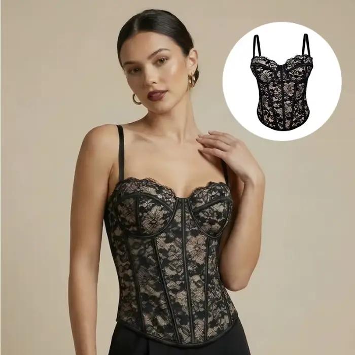 Camisole en dentelle noire sexy