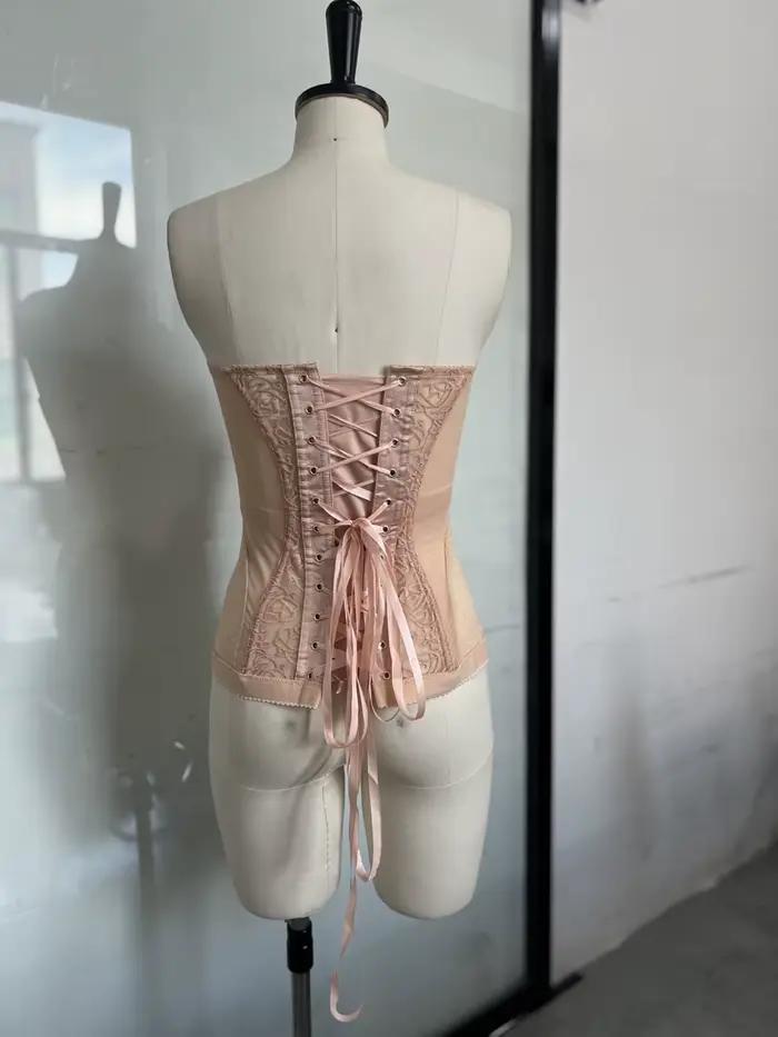 Femmes mode Corset Bustier surbuste Transparent dentelle corsage à lacets désossé Sexy bretelles bustiers fête de mariage taille mince