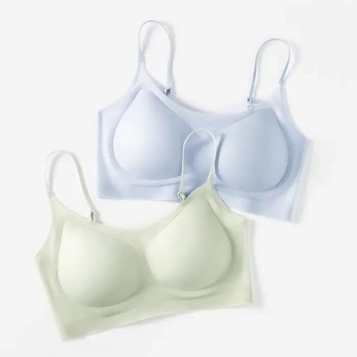 Soutien-gorge sans fil en soie glacée fine style coréen