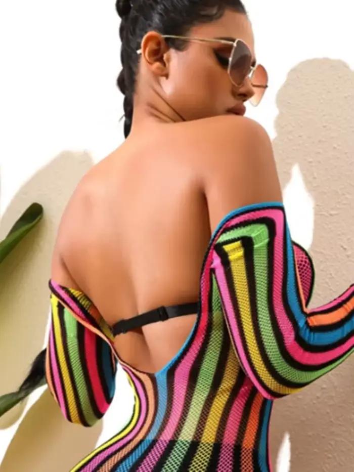 Robe de nuit dos nu pour femme
